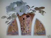 Franklin Mint The Kiss Porcelain Vase By Gustov Klimt