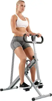 Row-N-Ride Squat Assist Trainer, Foldable Home Gym Machine, Adjustable Resistan