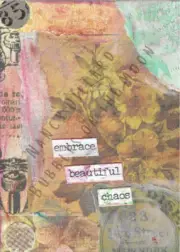 ACEO ATC Print Mixed Media Collage VTG Victorian Embrace Beautiful Chaos Flowers