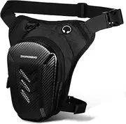INOOMP Multi Functional Thigh Bag for Men Women Durable Oxford Drop Leg Bag with Zippered Compartments for Cycling Travel Daily Use Versatile Carrying Options with Leg