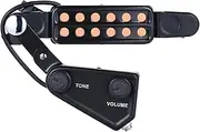 Labymos 12-Hole Acoustic Guitar Sound Hole Pickup Transducer with Tone Controller o Cable