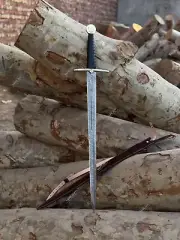 Damascus Steel Viking Sword,Hand-Forged Long Sword, razor-Sharp Hunting Blade