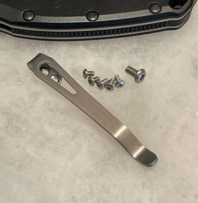 Titanium Deep Pocket Clip w/stainless screws for Kershaw Link Aluminum Handle