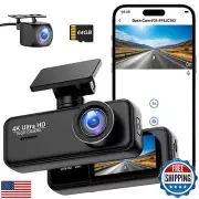 Dash Cam Front and Rear 4K+1080P, WiFi Dash Camera for Cars with App, 1.97 In