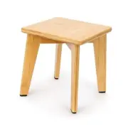 Bamboo Step Stool for Kids and Adults, Sturdy and Versatile Short Foot Natural