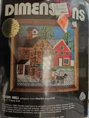 Vintage Dimensions Needlepoint Kit Town Hall 7006 Adapted fr Charles Wysocki 5x5