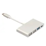 Catzon Type-C Multiport Hub with PD Charging 1 X USB 3.0 and 2 X USB 2.0-Silver