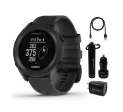 Garmin Approach S12 Premium GPS Golf Watch, Black with Wearable4U Power Pack ...