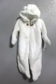 Carter Cream Color Unisex Baby Outdoors Warm Polyester Snowsuit Faux Fur