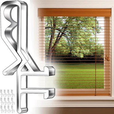12 PCS Hidden Channel Valance Clips, 1-7/8Inch Clear Plastic Blinds Clips for Va