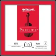 D'Addario Prelude Bass Single D String, 3/4 Scale, Medium Tension J612