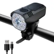 BIKIGHT 8 LEDs Bike Headlight 600 Lumens Brightness 2000mAh Battery Waterproof Flashlight USB Charging MTB Road Cycling