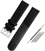 [DJDLFA] Canvas leather strap is suitable for Hamilton Khaki field watch H68201993 H7060596 For Seiko strap 20mm 22mm buckle
