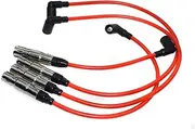 daili Store 4Pcs Spark Plug Ignition Wire Cable Set Compatible with Jetta Compatible with Golf Compatible with Beetle 1.6L 1274205 CH74205 700209 7558 57041 0948735-77573