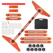 Stair Treads Gauge Template Tool,Stair Measuring Ruler Set,Shelf Layout Tool for