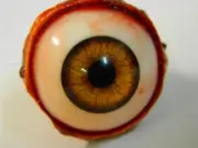 HALLOWEEN HORROR PROP EYEBALL POPPERS for skull or mask Infected Amber
