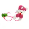 [特價]摩達客 聖誕派對造型眼鏡-粉紅帽雪人