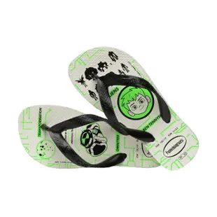 【havaianas 哈瓦仕】拖鞋 童鞋 兒童 夾腳拖 少年駭客 Kids Ben10 綠黑 4146091-3471K(哈瓦士)