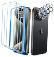 3+3 Pack Screen Protector Compatible with iPhone 15 Pro Max