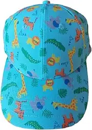 Kids Children's Boys Girls Animal Print Baseball Cap Summer Hat, 5 to 10 Years Approx., Plain, 5-10 Years