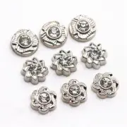 50pcs Buttons Flower Flatback Crafts Cabochon Scrapbooking Clothing Accessories