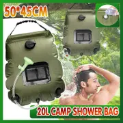 20L Camp Shower Bag Solar Heat Water Pipe Portable