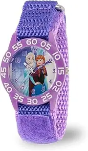 [Disney] Frozen Kids' Plastic Time Teacher Analog Quartz Nylon Strap Watch
