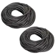 2 Rolls Rubber Rope 7/16" 300' Solid Truck Trailer Tarp Tie Down Bungee Strap
