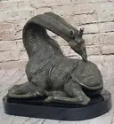 Art Nouveau Style Statue Sculpture Giraffe Wildlife Art Deco Style Bronze Sale