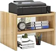 Printer Table Printer Shelf Copier Desktop Multilayer Stand Desk Sub-Office Desk Household Storage Shelf Printer Cart(Beige,Large)