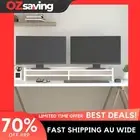 monitor stand white solid wood 100x24x16 cm storage space minimalist 3990