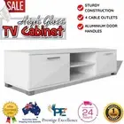 Cabinet Entertainment TV Stand Storage Unit Furniture High Gloss Wooden White AU