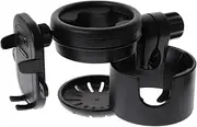 SWOOMEY Cup Holder for Strollers Bikes and Wheelchairs Secure Drink Holder with Phone Slot Compatible with Cups and Bottles