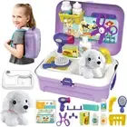 Pet Care Vet Kit Kid, Puppy Pretend Play Toy Girl, Toy Dog Bath Grooming Set, Gi