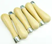 Lutz Skroo-Zon File Handles Wood # 5 for 8" Files 6 Pieces Self Threading USA