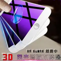 在飛比找松果購物優惠-【碳纖維不碎邊】 滿版紫光 iPhoneXs MAX XR 