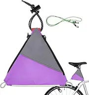 Cycling Pack, Rear Reflective Triangle Bag, Waterproof Reflective Shoulder Backpack Rear Under Seat Bike Accessories for Mountain & Road