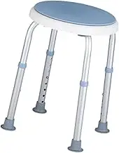Oshhni Shower Chair Bathroom Bench Comfortable Non Slip Elderly Disabled Shower Seat Bath Stool for Narrow Bathtub Living Room, Light Blue