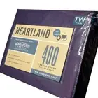 new PURPLE Heartland 400 Thread Count 100% Cotton Sateen Weave TWIN Sheet Set