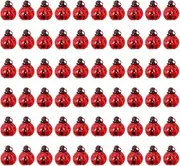 Honbay 60PCS Resin Ladybug Nail Charms Tiny Ladybug Resin Cabochons No Hole Beads for DIY Nail Decoration Phone Case Scrapbooking Crafts
