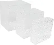 Ｂｅｓｇａ 3X Acrylic Buffet Risers Food Display Stands Multifunctional Party Supply Cube Display Nesting Riser for Perfumes Catering