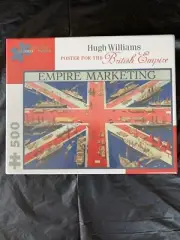 British Empire Vtg Poster Puzzle UK Flag Hugh Williams 500 pieces 27"x18" Sealed