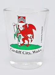 Cardiff City Wales Coat Of Arms Shot Glass
