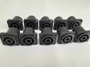 10X Neutrik NL4MP 4 Pole Speakon Connector Chassis Panel Mount Speaker Terminal