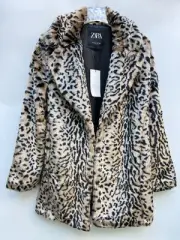 ZARA ANIMAL PRINT FAUX FUR COAT LEOPARD FW24/25 SIZES M L REF 1255/771