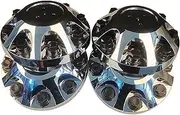 4pcs Car Wheel Center Caps Hub Cover 8-Hole Compatible with Chevrolet GMC Jim Seway 220.5MM Send Logo Wheel Center Caps(A)