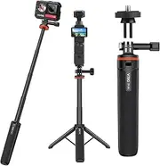 Gimbal Extension Pole with 1/4 Inch Screw Adapter Compatible with DJI Osmo Pocket 3 / Action 4, Camera Extension Pole, Adjustable Selfie Stick, Compatible with Insta360 GO3/X3/ONE X2