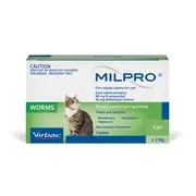 Milpro Broad Spectrum Wormer For Cats 2-8kg (2 pack)