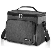 Insulated Lunch Bag Reusable Large Lunch Box for Men/Women, Leakproof Dark Gray