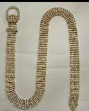 Golden Rhinestones Belt. 39” Long And 1”and1/4”Width